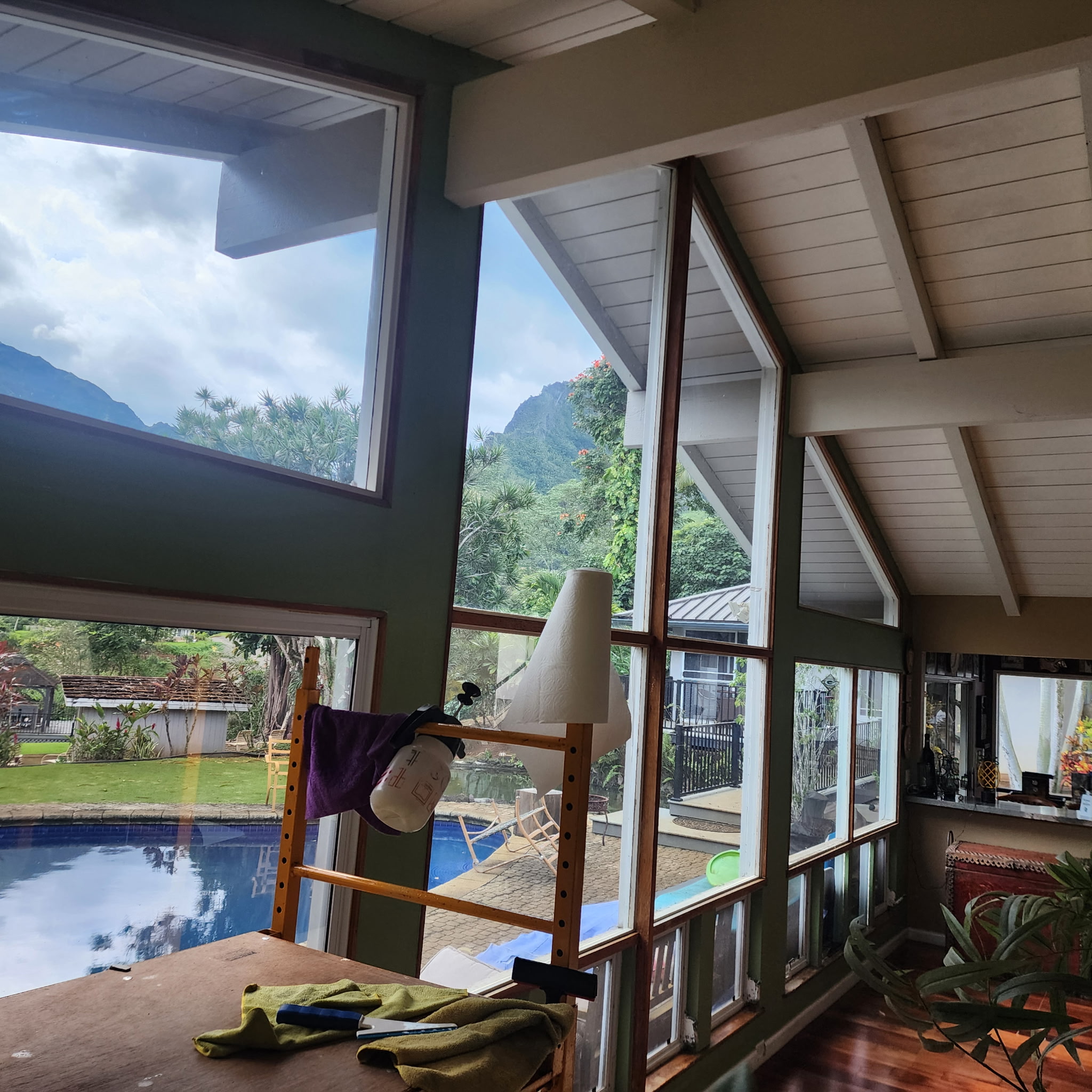 Living space Solar Gard window film by Honolulu Tinting Co.